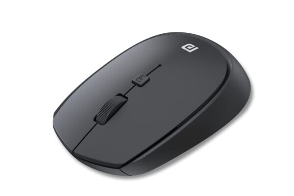 Portronics Toad 23 Wireless Optical Mouse with 2.4GHz, USB Nano Dongle, Optical Orientation, Click Wheel, Adjustable DPI(Black)