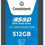 Consistent SSD 512GB 2.5 Inch SATA Internal SSD – Read: 550MB/s & Write: 500MB/s – Solid-State Drive 5 Year Warranty (512, GB)