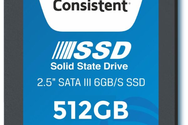 Consistent SSD 512GB 2.5 Inch SATA Internal SSD – Read: 550MB/s & Write: 500MB/s – Solid-State Drive 5 Year Warranty (512, GB)