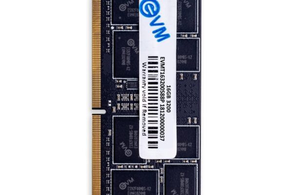 EVM 16GB DDR4 Laptop RAM 3200MHz – Unleash Your System’s Full Potential – Perfect for Gamers, Office Work, and More – 10 Years Warranty (EVMT16G3200S88P)