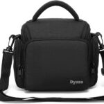 Dyazo Water Resistant Camera Bag/Case Shoulder Strap Space for Photography Lens and Accessories Compatible for Nikon, Canon, Sony, Panasonic, Samsung & Other SLR/DSLR etc (Black & Silver)