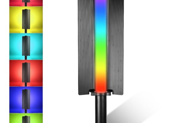 HIFFIN HF-600 RGB LED Light Stick for Photography, Photography Light with RGB CCT HSI Mode, 2500K-9900K Adjustable, 25 Fx Light Effect, Power 25W, Barndoor, 5200mah Battery for YouTube, Photoshoot