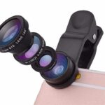 Professional 3in1 Camera Lens Kit, 180 Degree Fish Eye Lens, 0.67X Wide Angle, 10X Macro Lens, Universal Clip HD Camera Lens Kit for iPhone, iPad, Android Smartphone & Tablets