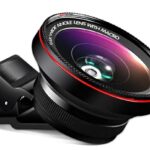 REDWIND Mobile Camera Lens, 0.45X Super Wide Angle Lens, 15X Macro Lens, Clip-On 2 in 1 Professional Kit for Insta, Vlog, YouTube, Reels Compatible with All Smartphones-(Black)