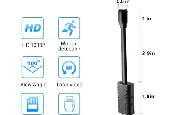 SECURINNOV Wi-Fi Surveillance Flexible Neck Wireless Security Camera 1080P Watch Live View, Wireless Indoor/Outdoor Home Office with Motion Detection (Flexible)