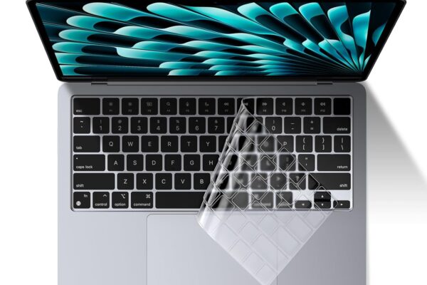 EooCoo Keyboard Cover for 2026 2025 2024-2021 M5 M4 M3 M2 M1 MacBook Air 13.6″15″ A3240 A3113 A2681 A3241 A3114 A2941,Pro 14″16″ A3434 A3112 A3185 A3401 A3403 A2442 Ultra Thin Protector Skin-TPU Clear
