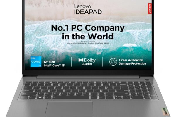 Lenovo IdeaPad Slim 3, Intel Core 12th Gen, 8GB RAM, 512GB SSD, FHD 15.6″(39.62cm), Windows 11, Office Home 2024, Arctic Grey, 1.63Kg, 82RK01ABIN, Intel UHD Graphics, Thin & Light, 1Yr ADP Free Laptop