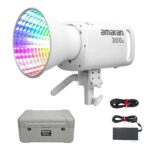 Amaran 300c RGB COB Video Light Bowen Mount 2,500K to 7,500K CCT with G/M Adjustment 26,580 lux @ 1m with Hyper Reflector Support APP Control (White)