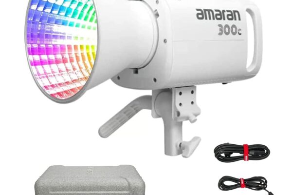 Amaran 300c RGB COB Video Light Bowen Mount 2,500K to 7,500K CCT with G/M Adjustment 26,580 lux @ 1m with Hyper Reflector Support APP Control (White)