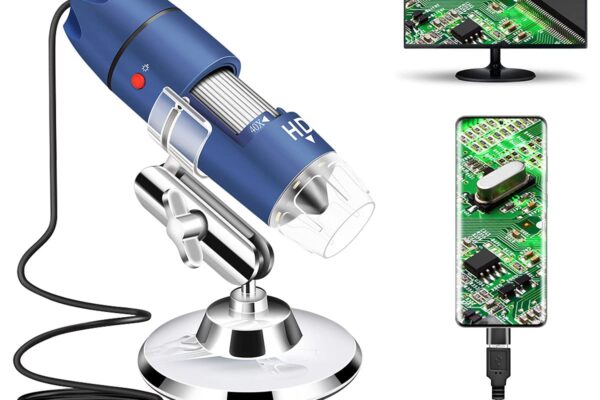 Jiusion 2K HD 2560x1440P USB Digital Microscope for Android Cellphone and Tablet Windows Mac Linux, 40X to 1000X Magnification Endoscope Handheld Mini Magnifier Camera for Coin Facial Skin Scalp