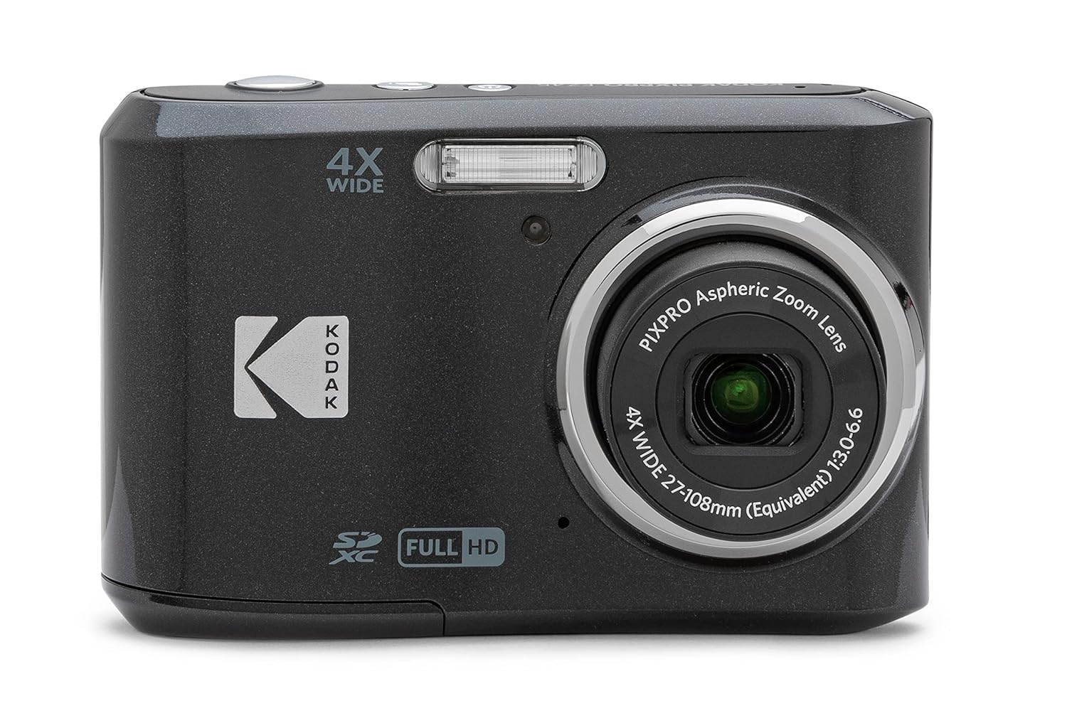 KODAK PIXPRO Friendly Zoom FZ45-BK 16MP Digital Camera with 4X Optical Zoom 27mm Wide Angle and 2.7″ LCD Screen (Black), 63 MB