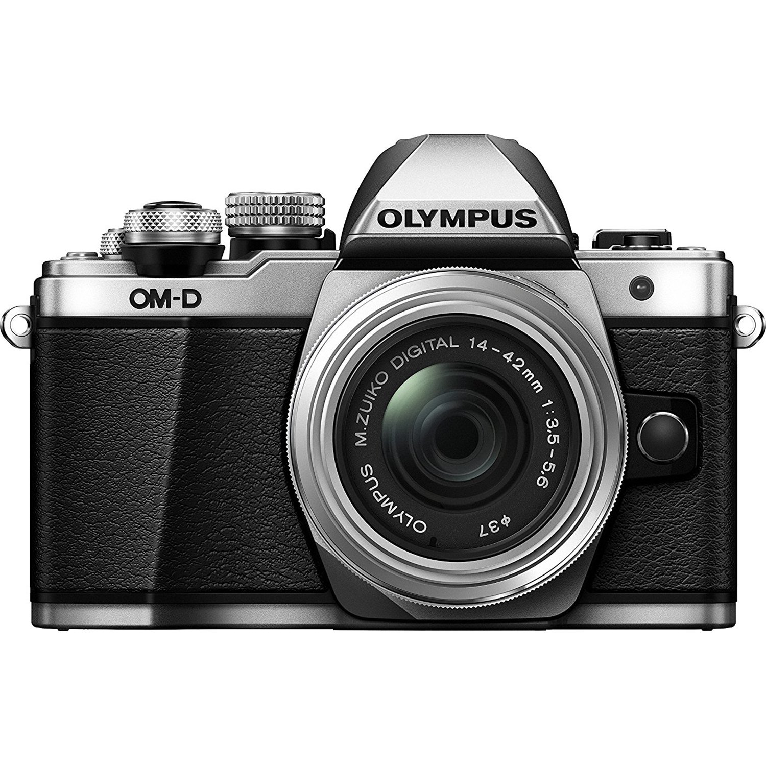 OM SYSTEM Olympus OM-D E-M10 Mark II Mirrorless Camera with 14-42mm II R Lens (Silver)