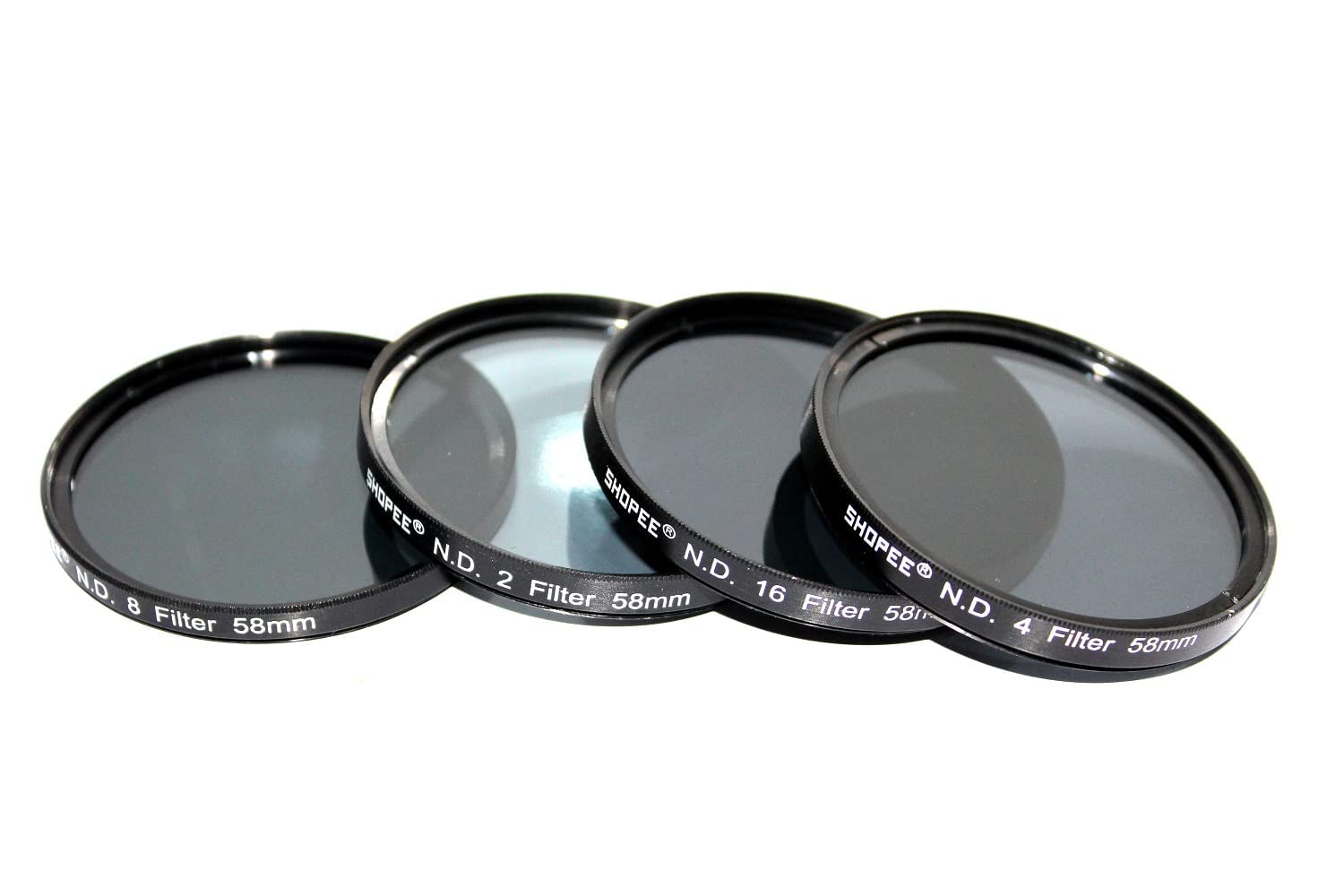 SHOPEE 58mm Neutral Density ND Filter 2/4/8/16 Kit for Canon 18-55mm 55-250mm Lens