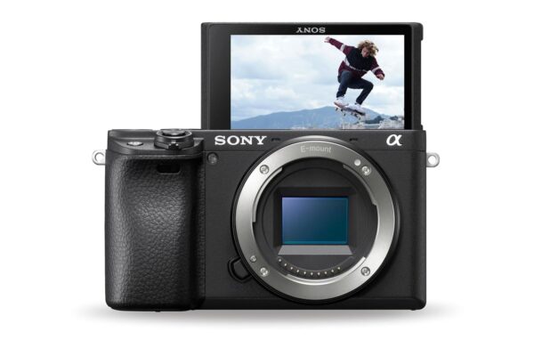 Sony Alpha ILCE-6400 24.2MP Mirrorless Digital SLR Camera Body (APS-C Sensor, Real-Time Eye Auto Focus, 4K Vlogging Camera, Tiltable LCD) – Black