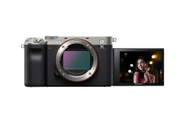 Sony Alpha ILCE-7C Compact Full Frame Camera | 4K with Flip Screen, Light Weight | Real time Tracking |Content Creation – Silver