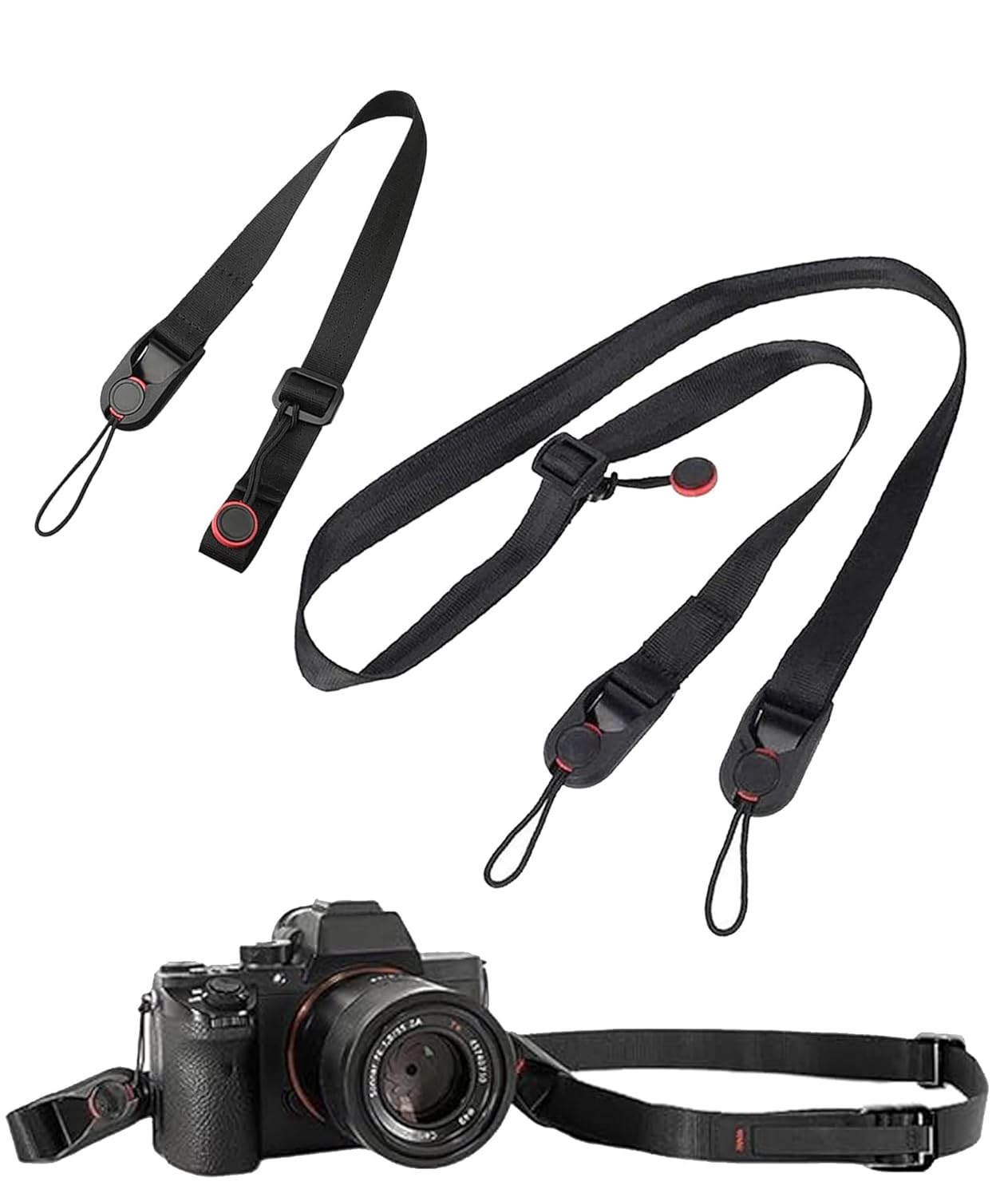 2 Pcs Camera Strap, Wrist and Hand Strap, Easy to Carry Accessories for Photography, Adapter, Binocular, Action and Digital Cameras