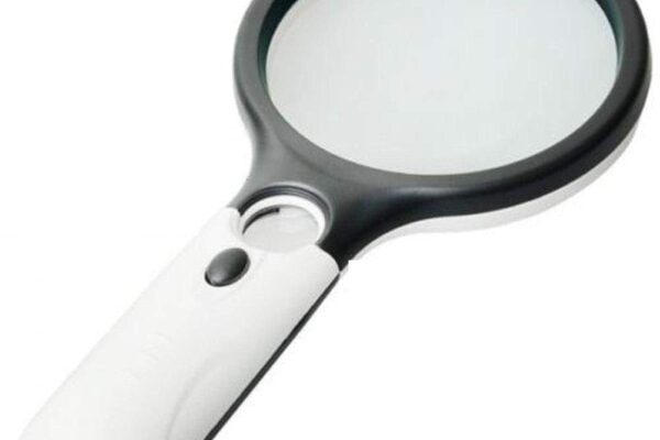 3 LED Light 3X & 45x Handheld Magnifier, Reading Magnifying Glass Lens Jewelry Loupe, Book and Newspaper Reading, Insect and Hobby Observation, Classroom Science Magnifier Glass with Light
