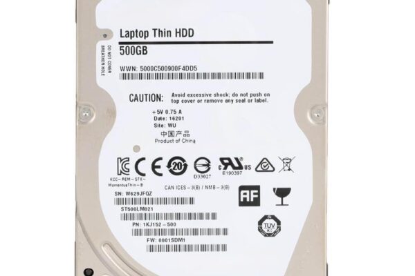 500GB 2.5 Inch SATA Internal Hard Drive for Laptop | Reliable Storage HDD | Fast Data Transfer, Low Noise & Power Efficient