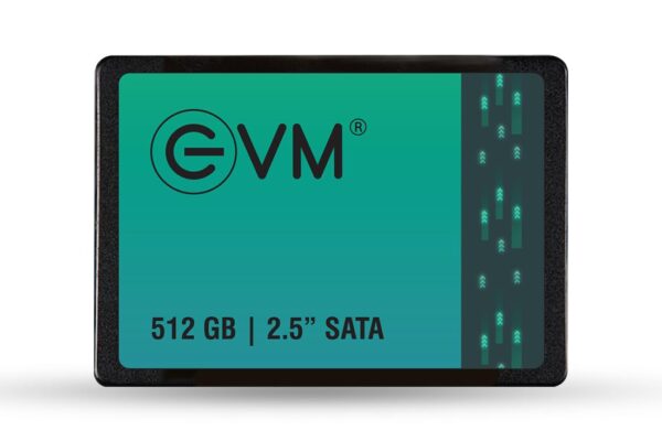 EVM 512GB 2.5-Inch SATA III Internal SSD – 550MB/s Read & 500MB/s Write, 3D NAND, 5-Year Warranty, Laptop & Desktop Solid State Drive (EVM25/512GB)