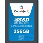 Consistent SSD 256GB 2.5 Inch SATA Internal SSD – Read: 550MB/s & Write: 500MB/s – Solid-State Drive 5 Year Warranty (256, GB)