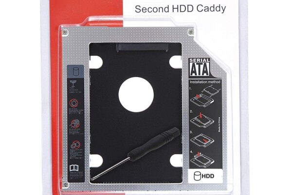 Lapster Caddy for ssd and HDD, Optical Bay 2nd Hard Drive Caddy, Caddy 9.5mm for Laptop