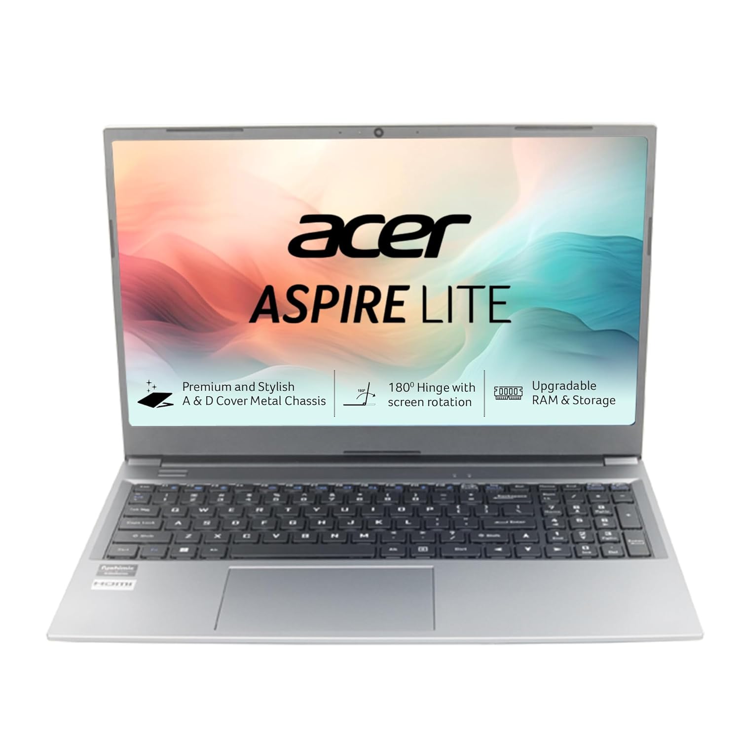 acer Aspire Lite 12th Gen Intel Core i3-1215U Premium Metal Laptop (Windows 11 Home/16 GB RAM/512GB SSD) AL15-52, 39.62cm (15.6″) Full HD Display, Metal Body, Steel Gray, 1.59 Kg
