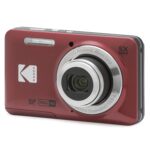 KODAK PIXPRO Friendly Zoom FZ55-RD 16MP Digital Camera with 5X Optical Zoom 28mm Wide Angle and 2.7″ LCD Screen (Red)