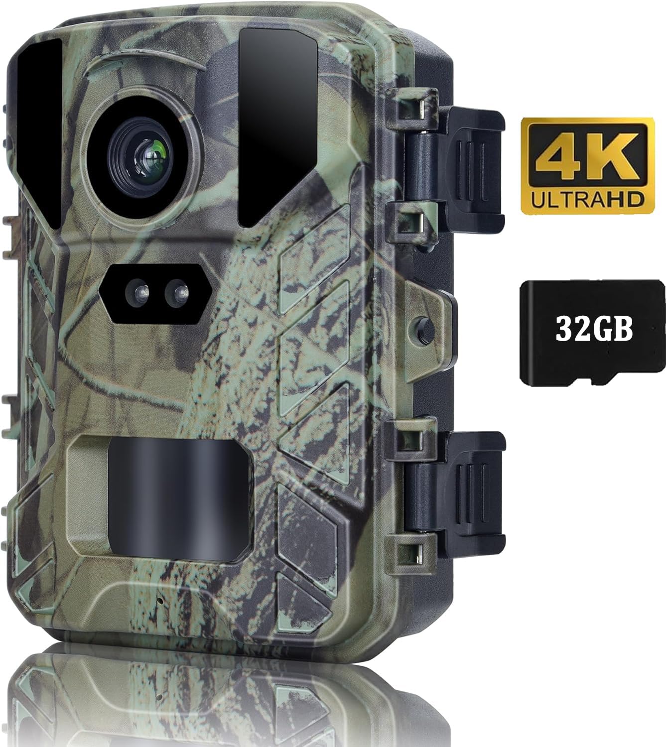 Mini Trail Game Camera 36MP 4K with Night Vision 0.2s Trigger Time Motion Activated, IP65 Waterproof Hunting Camera 850nm LED for Wildlife Monitoring