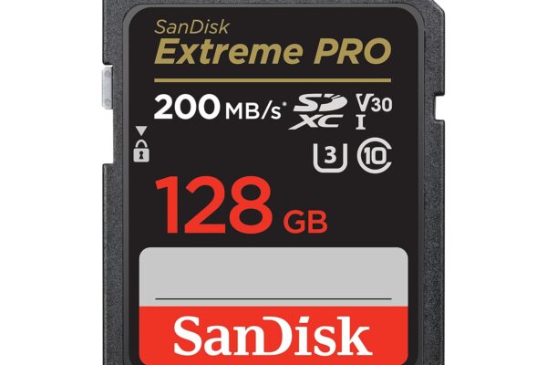 SanDisk Extreme Pro SD UHS I 128GB Card for 4K Video for DSLR and Mirrorless Cameras 200MB/s Read & 90MB/s Write
