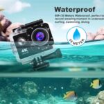 VYNEX Sports Action Camera | Waterproof Camera with Wide-Angle Lens | HD Recording with Mount for Travel and Adventure (4K Camera)