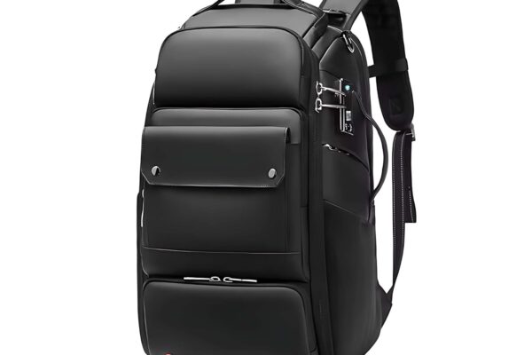 camera & Laptop Backpack (48×31×22 cm) – Oxford Convertible Camera Bag with Removable Cubes, Fits 17” Laptop, TSA Lock, Luggage Strap, Tripod Holder & Waterproof Exterior – Black