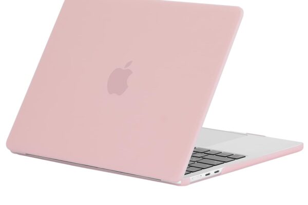 EooCoo Case Compatible for New Apple MacBook Air 13 inch 2026 2025 2024 2022, M5 A3449 M4 A3240 M3 A3113 M2 A2681 with Touch ID,Air 13.6” Laptop Protective Plastic Hard Shell Cover,Matte Surface,Pink