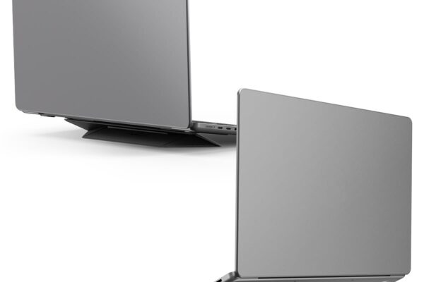 Spigen Slimfold Adhesive Laptop Stand, Foldable&Lightweight Stand Compatible with Laptops, Tablets and More – Black