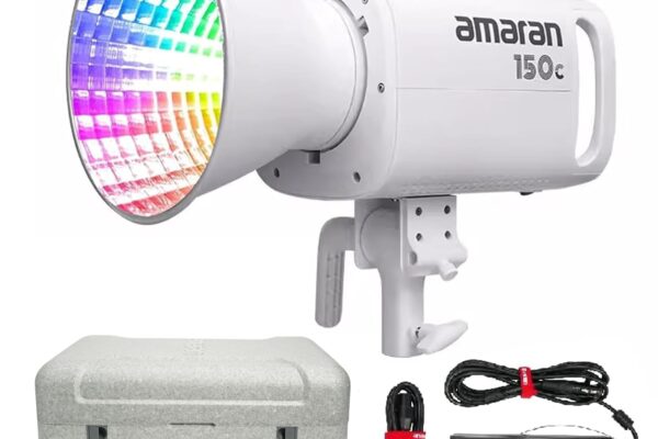 Aputure Amaran 150c COB Video Light,RGBWW 150W,2,500K to 7,500K CCT with G/M Adjustment,15,610 lux @ 1m with Hyper Reflector,APP Control (White)