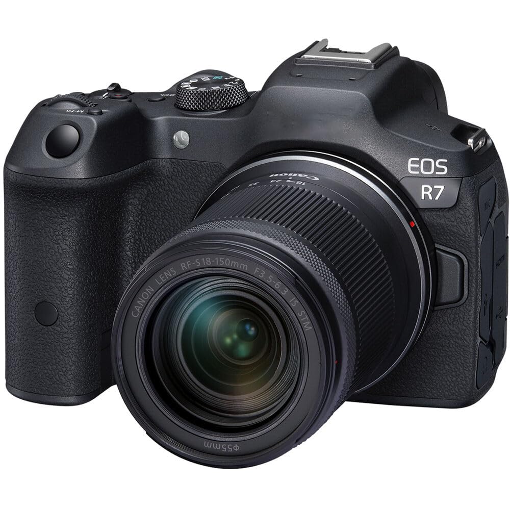 EOS R7 32.5MP Mirrorless Camera with RF-S18-150mm Lens Kit | APS-C Sensor | 4K 120P Video (Black) for Canon Mirrrorless Camera