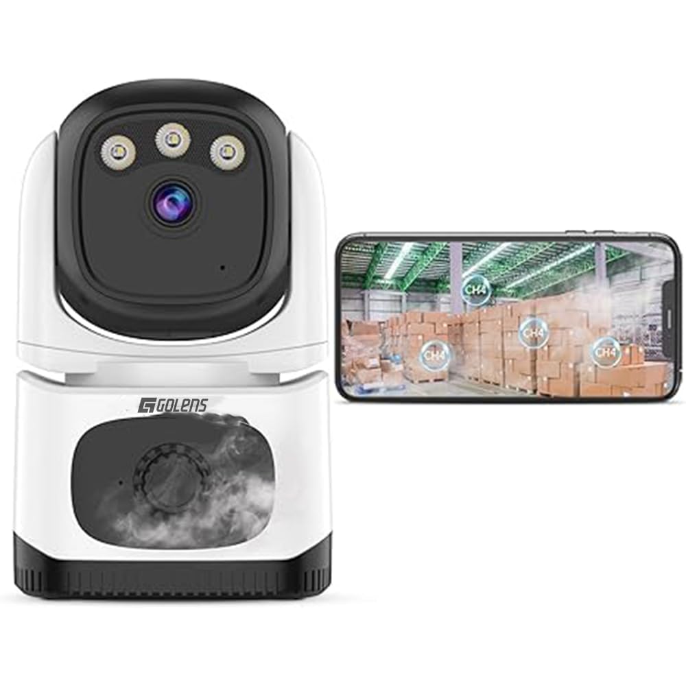 Golens WC23K 1080P WiFi CCTV Camera for Home & Outdoor | Pan-Tilt Security Camera | Motion & Smoke Alerts | Full-Color Night Vision | Two-Way Audio | Mobile App & Cloud Support