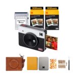 KODAK Mini Shot 3 Retro 4PASS 2-in-1 Instant Camera and Photo Printer (3×3 inches) + 68 Sheets Gift Bundle, White