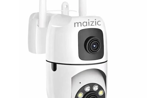Maizic Smarthome Dual Lens Mini Fox | 5+5MP WiFi CCTV Camera with PTZ & Fixed View | AI Motion Detection, Color Night Vision, Two-Way Audio, 360° Coverage, App Remote Access