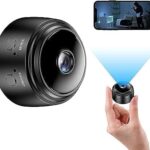 Mini Wireless WiFi Spy Camera Hidden for Home High HD Focus Spy Magnet Mini Live Stream Night Vision IP Wireless 1080P Audio Video Hidden Indoor Outdoor Camera for Home & Office Monitor -(Black)