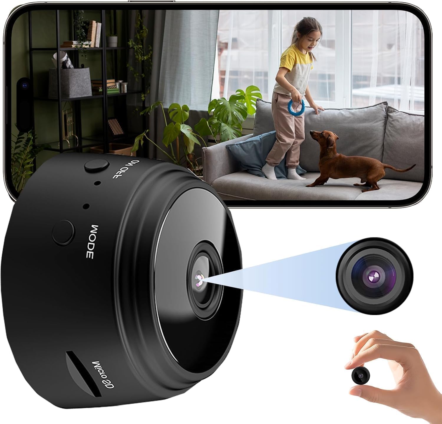TP PLUS Mini Wi-Fi Full HD 720P-1080P Wireless Magnet Camera Audio and Video Live with Wireless Recorded Cam with Light Vision and Motion Detection (Magnet)