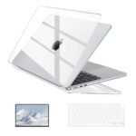 EooCoo Hard Shell Case Compatible for Apple MacBook Air 13 inch M5 2026 2025 2024 2022 M4 M3 M2, A3449 A3240 A3113 A2681, Air 13.6 Laptop Case Cover&Keyboard Skin Cover&Screen Protector-Crystal Clear