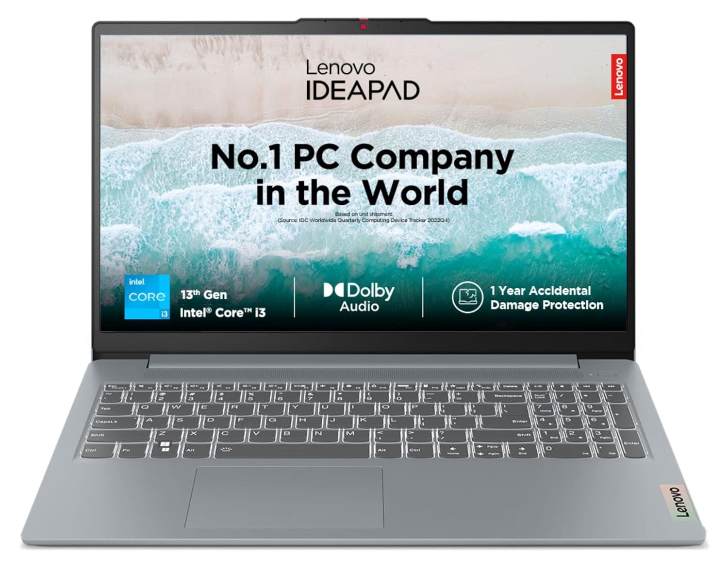 Lenovo IdeaPad Slim 3, Intel Core i3 13th Gen 1315U, 8GB RAM, 512GB SSD, FHD 15.6″(39.6cm), Windows 11, Office 2024, Grey, 1.6Kg, 82X700G5IN, Alexa Built-in, 1Yr ADP Free, 3 Month Game Pass Laptop