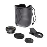 Amazon Basics 2-in-1 Clip On Camera Lens Kit | 0.45X Wide Lens + 15X Macro Lens | Compatible with iPhone, Samsung and Other Smartphones