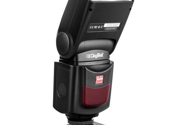 Digitek (DFL 101) Electronic Flash Speedlite with Wireless Triggering, GN40, 0.1-5s Recycle Time, 0-270° Vertical Rotation, 5600K Color Temp, for Canon, Nikon, Sony, Fujifilm, Olympus DSLR Cameras