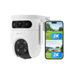 EZVIZ by Hikvision|1296P H9C Dual-Lens(3MP+3MP) Pan & Tilt Wi-Fi Camera|2-Way Talk|AI-Powered Human/Vehicle Detection|Active Defense with Siren and Strobe Light|Weatherproof Design|Upto 512GB Support