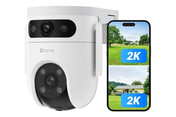EZVIZ by Hikvision|1296P H9C Dual-Lens(3MP+3MP) Pan & Tilt Wi-Fi Camera|2-Way Talk|AI-Powered Human/Vehicle Detection|Active Defense with Siren and Strobe Light|Weatherproof Design|Upto 512GB Support