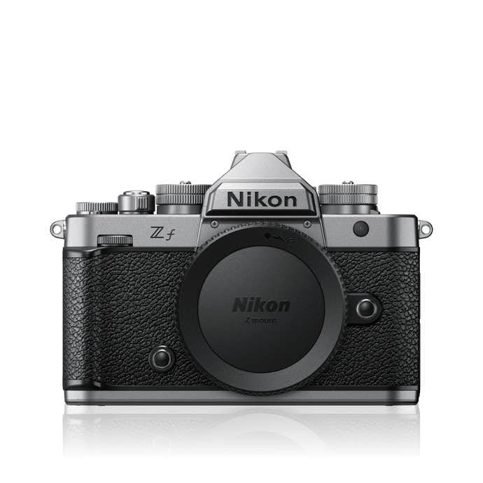 Nikon Z f Full Frame Mirrorless Camera Body Only (Silver) | 24.5MP FX Sensor | EXPEED 7 Processor | 5-Axis IBIS | 4K UHD Video | Retro Design with Modern Performance