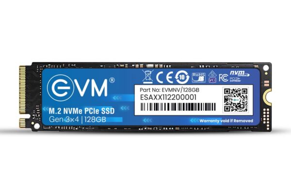 EVM 128GB NVMe M.2 SSD 2280 | PCIe Gen 3×4 Internal SSD | Up to 1800MB/s Read 700MB/s Write | Laptop Desktop Upgrade Storage | 5 Year Warranty (EVMNV-128GB)