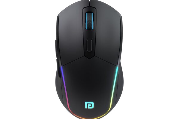 Portronics Toad One Bluetooth Mouse with 2.4 GHz & BT 5.3 Dual Wireless, 6 Buttons, Rechargeable, RGB Lights, Connect 3 Devices, Ergonomic Design for Laptop, Smartphone, Tablet (Black)