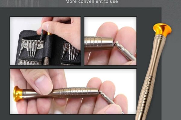 RECLUSE 25 in 1 precision magnetizable interchangeable inserts screwdriver kit repair set, electric screwdriver precision mechanics repair set, Screwdrivers for iPhone,MacBook,Laptop,Tablet, Glasses